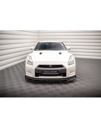 SPLITTER ANTERIORE + Flaps Nissan GTR R35 Facelift (Cod. M-NI-GTR-4F2-FD1G+FSF)