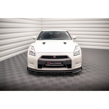SPLITTER ANTERIORE + Flaps Nissan GTR R35 Facelift (Cod. M-NI-GTR-4F2-FD1G+FSF)