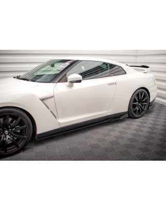 Diffusori minigonne + Flaps Nissan GTR R35 Facelift (Cod. M-NI-GTR-4F2-SD1G+SF)