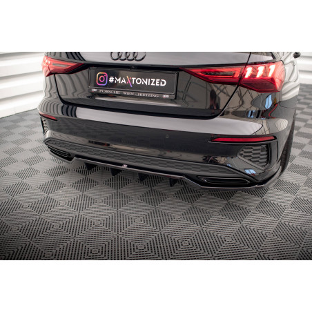 Splitter posteriore (con barre verticali) Audi A3 S-Line berlina 8Y (Cod. M-AU-A3-8Y-SLINE-S-RD1G+RD