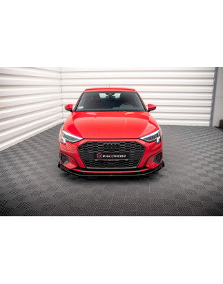 SPLITTER ANTERIORE street pro + Flaps Audi A3 8Y (Cod. M-AUA38YCNC-FD1B+FSF1G)