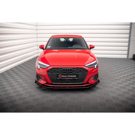 SPLITTER ANTERIORE street pro + Flaps Audi A3 8Y (Cod. M-AUA38YCNC-FD1B+FSF1G)