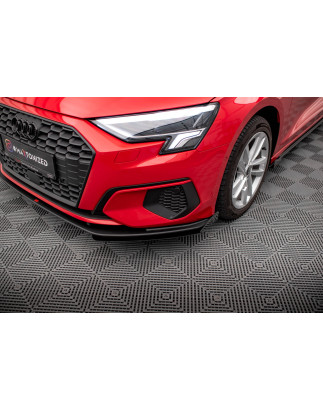 SPLITTER ANTERIORE street pro + Flaps Audi A3 8Y (Cod. M-AUA38YCNC-FD1B+FSF1G)