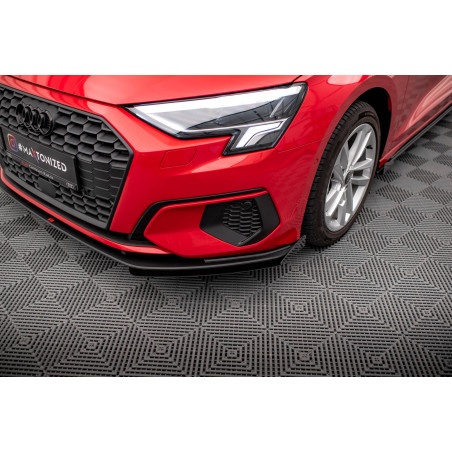 SPLITTER ANTERIORE street pro + Flaps Audi A3 8Y (Cod. M-AUA38YCNC-FD1B+FSF1G)