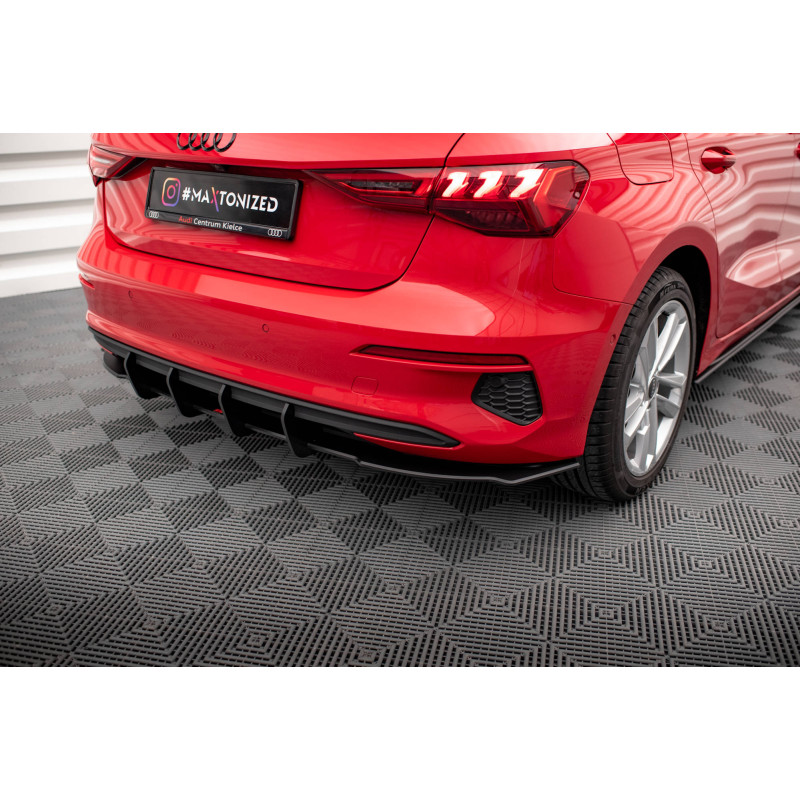 DIFFUSORE POSTERIORE street pro Audi A3 Sportback 8Y (Cod. M-AUA38YCNC-RS1B)