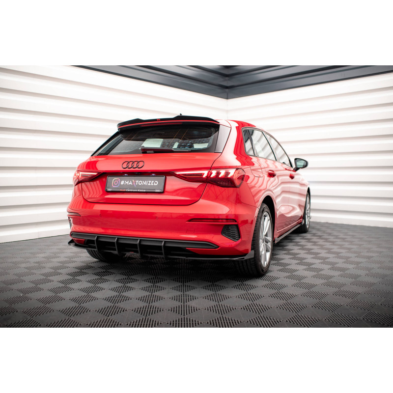 Street Pro Sottoparaurti posteriore + Flaps Audi A3 Sportback 8Y (Cod. M-AUA38YCNC-RS1B+RSF1G)