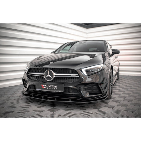 SPLITTER ANTERIORE street pro Mercedes A35 AMG / AMG-Line Aero Pack W177 (Cod. M-MEA17735CNC-FD1B)