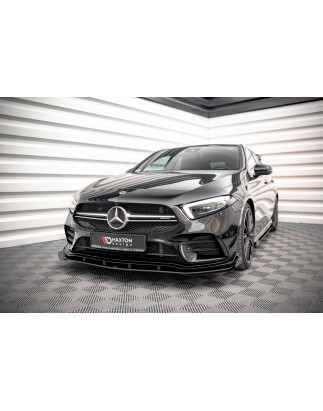 SPLITTER ANTERIORE street pro + Flaps Mercedes A35 AMG / AMG-Line Aero Pack W177  (Cod. M-MEA17735CN