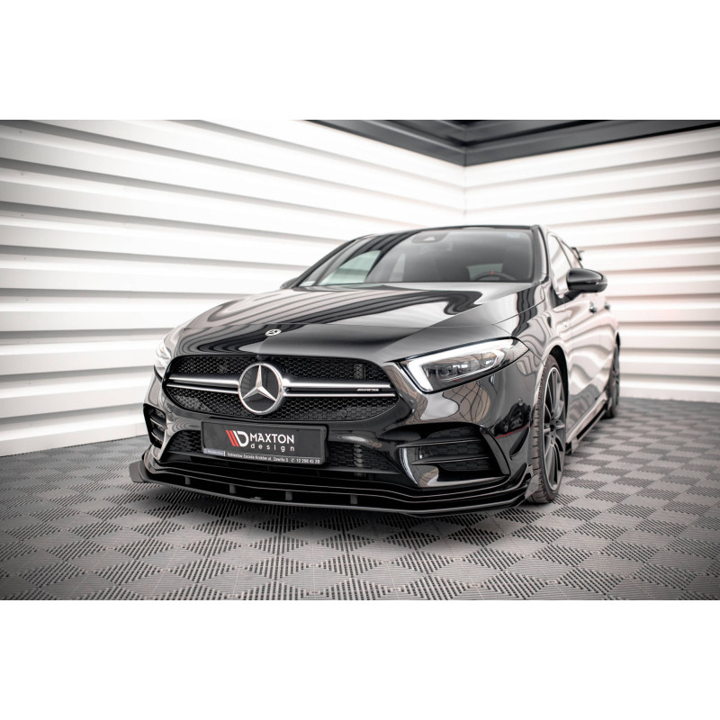 SPLITTER ANTERIORE street pro + Flaps Mercedes A35 AMG / AMG-Line Aero Pack W177  (Cod. M-MEA17735CN