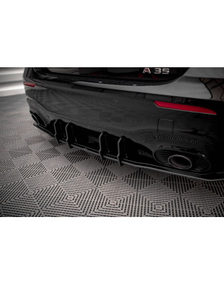 Street Pro Sottoparaurti posteriore + Flaps Mercedes A35 AMG  Aero Pack W177 (Cod. M-MEA17735CNC-RS1