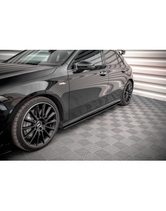 Diffusori minigonne street pro Mercedes A35 AMG / AMG-Line Aero Pack W177  (Cod. M-MEA17735CNC-SD1B)
