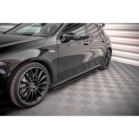 Diffusori minigonne street pro Mercedes A35 AMG / AMG-Line Aero Pack W177  (Cod. M-MEA17735CNC-SD1B)