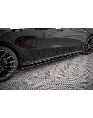 Diffusori minigonne street pro Mercedes A35 AMG / AMG-Line Aero Pack W177  (Cod. M-MEA17735CNC-SD1B)