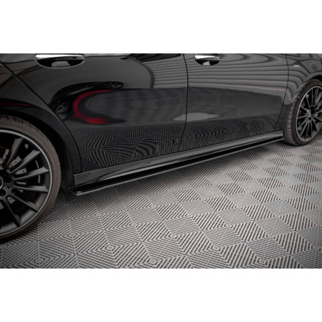 Diffusori minigonne street pro Mercedes A35 AMG / AMG-Line Aero Pack W177  (Cod. M-MEA17735CNC-SD1B)