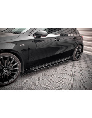 Diffusori minigonne street pro + Flaps Mercedes A35 AMG / AMG-Line Aero Pack W177  (Cod. M-MEA17735C