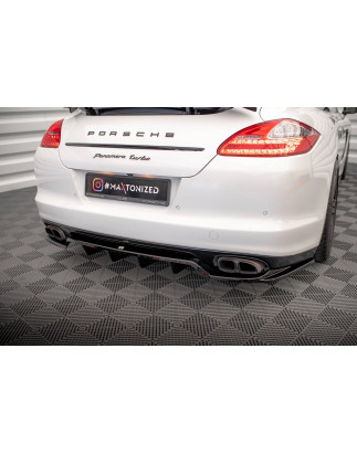 Splitter posteriore (con barre verticali) Porsche Panamera Turbo 970 (Cod. M-PO-PA-970-TURBO-RD1G+RD