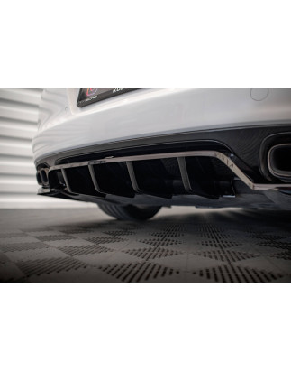 Splitter posteriore (con barre verticali) Porsche Panamera Turbo 970 (Cod. M-PO-PA-970-TURBO-RD1G+RD