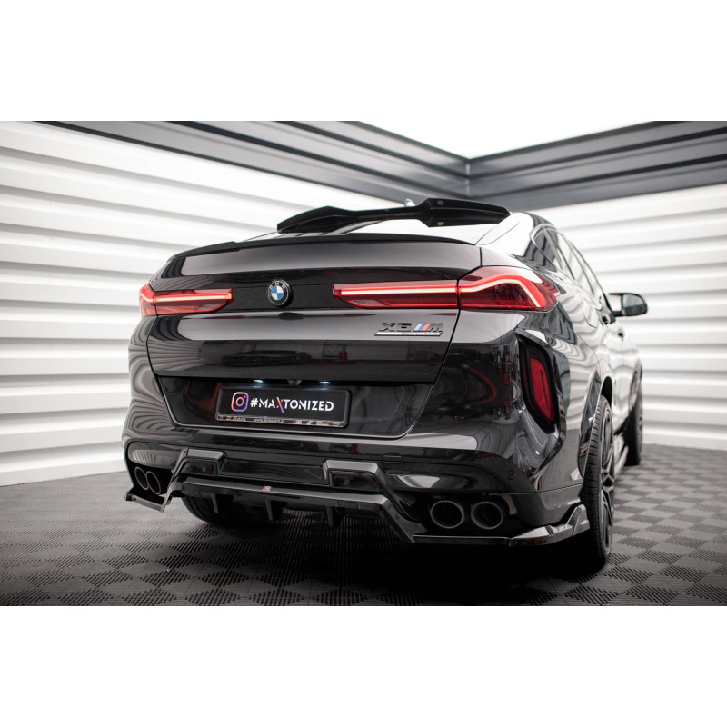 Splitter posteriore (con barre verticali) BMW X6 M F96 (Cod. M-BM-X6-F96-M-RD1G+RD2G)