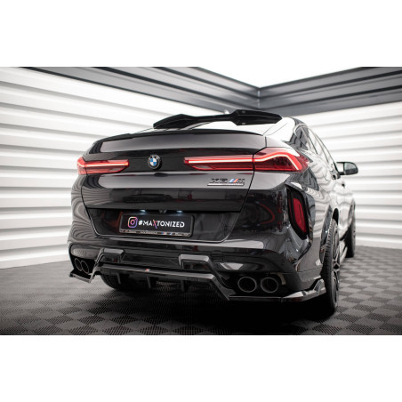 Splitter posteriore (con barre verticali) BMW X6 M F96 (Cod. M-BM-X6-F96-M-RD1G+RD2G)