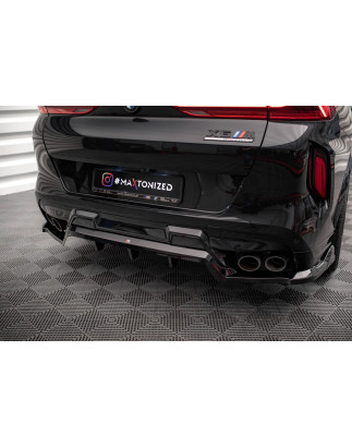 Splitter posteriore (con barre verticali) BMW X6 M F96 (Cod. M-BM-X6-F96-M-RD1G+RD2G)
