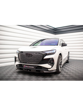 SPLITTER ANTERIORE V.1 Audi Q4 e-tron Sportback S-line Mk1 (Cod. M-AU-Q4-ETRON-1-SB-FD1G)