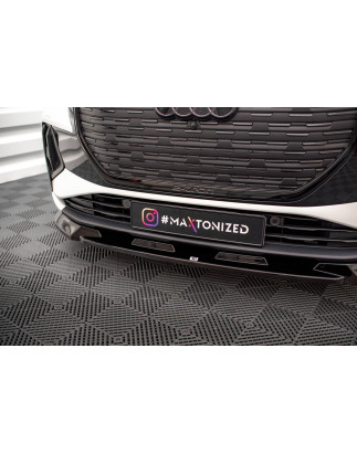 SPLITTER ANTERIORE V.1 Audi Q4 e-tron Sportback S-line Mk1 (Cod. M-AU-Q4-ETRON-1-SB-FD1G)