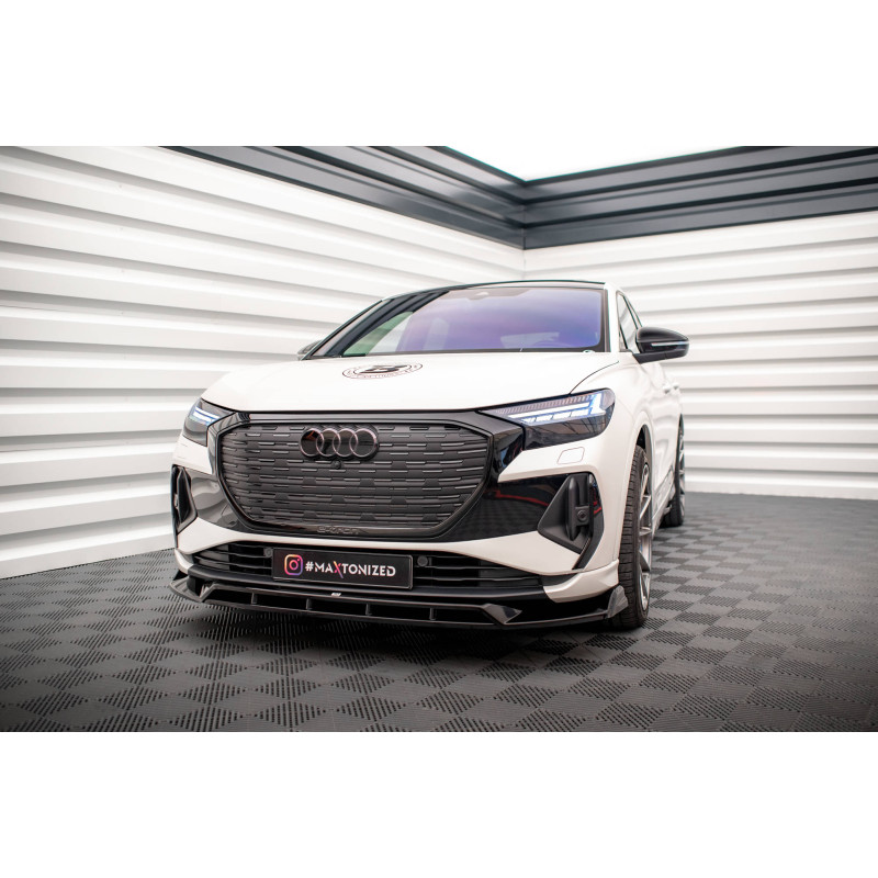 SPLITTER ANTERIORE V.2 Audi Q4 e-tron Sportback S-line Mk1 (Cod. M-AU-Q4-ETRON-1-SB-FD2G+FD2RG)