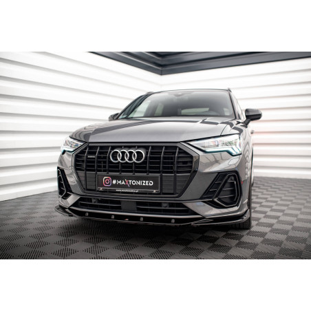 SPLITTER ANTERIORE V.3 Audi Q3 Sportback / SUV S-Line F3 (Cod. M-AU-Q3-2-SLINE-FD1G)