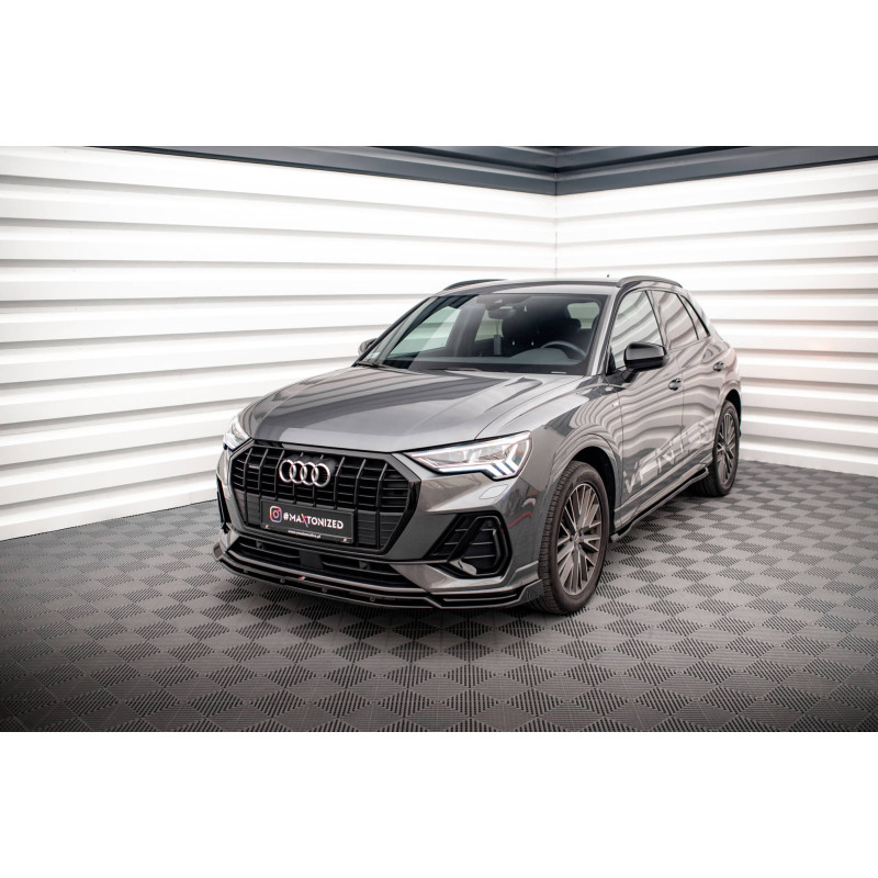 SPLITTER ANTERIORE V.4 Audi Q3 Sportback / SUV S-Line F3 (Cod. M-AU-Q3-2-SLINE-FD2G+FD2RG)