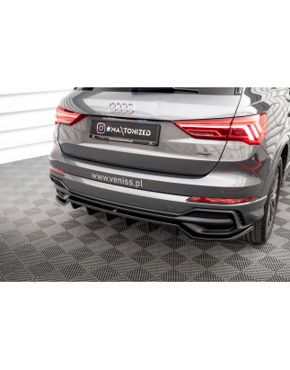 Splitter posteriore (con barre verticali) Audi Q3 S-Line SUV F3 (Cod. M-AU-Q3-2-SLINE-RD1G+RD2G)