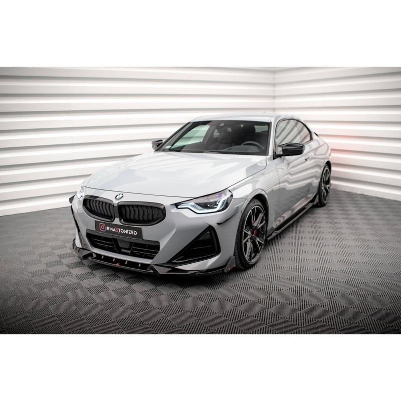 SPLITTER ANTERIORE V.2 + Flaps BMW 2 Coupe M-Pack / M240i G42 (Cod. M-BM-2-42-MPACK-FD2G+FSF1B)