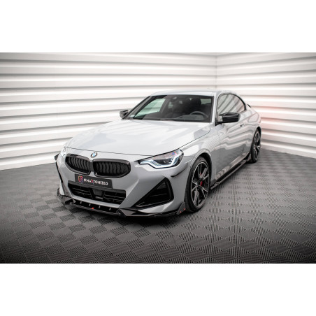 SPLITTER ANTERIORE V.2 + Flaps BMW 2 Coupe M-Pack / M240i G42 (Cod. M-BM-2-42-MPACK-FD2G+FSF1B)