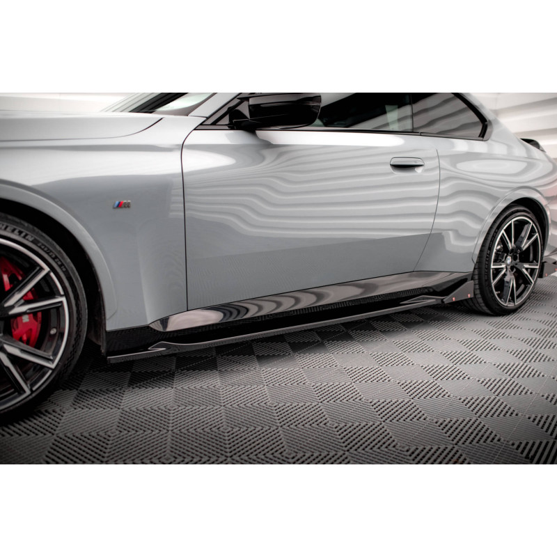Diffusori minigonne V.2 + Flaps BMW 2 Coupe M-Pack / M240i G42 (Cod. M-BM-2-42-MPACK-SD2G+SF1B)