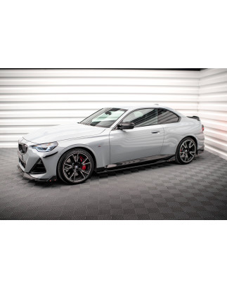 Diffusori minigonne V.2 + Flaps BMW 2 Coupe M-Pack / M240i G42 (Cod. M-BM-2-42-MPACK-SD2G+SF1B)