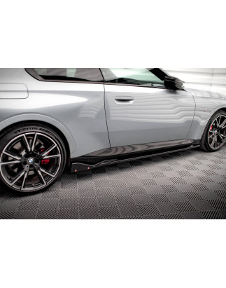 Diffusori minigonne V.2 + Flaps BMW 2 Coupe M-Pack / M240i G42 (Cod. M-BM-2-42-MPACK-SD2G+SF1B)