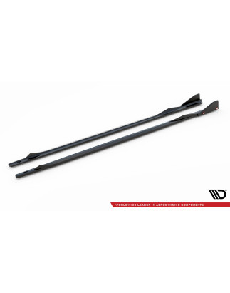 Diffusori minigonne V.2 + Flaps BMW 2 Coupe M-Pack / M240i G42 (Cod. M-BM-2-42-MPACK-SD2G+SF1B)