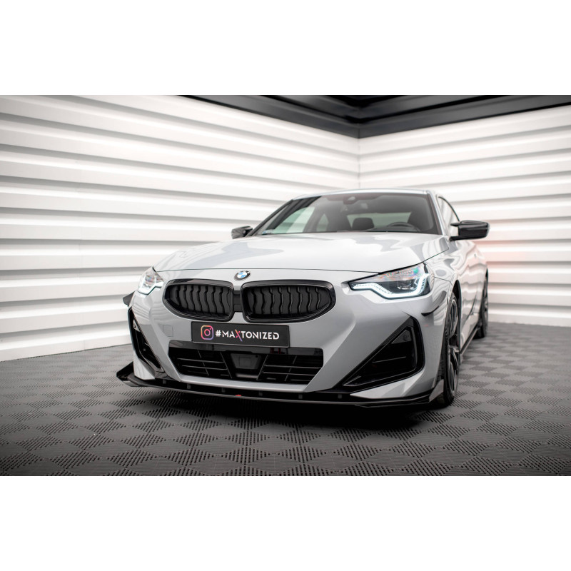 SPLITTER ANTERIORE street pro + Flaps BMW 2 Coupe M-Pack / M240i G42 (Cod. M-BM242MPACKCNC-FD1B+FSF1