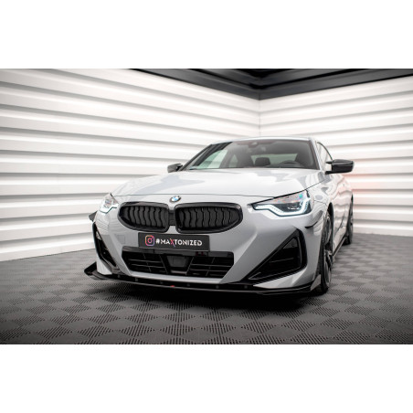 SPLITTER ANTERIORE street pro + Flaps BMW 2 Coupe M-Pack / M240i G42 (Cod. M-BM242MPACKCNC-FD1B+FSF1