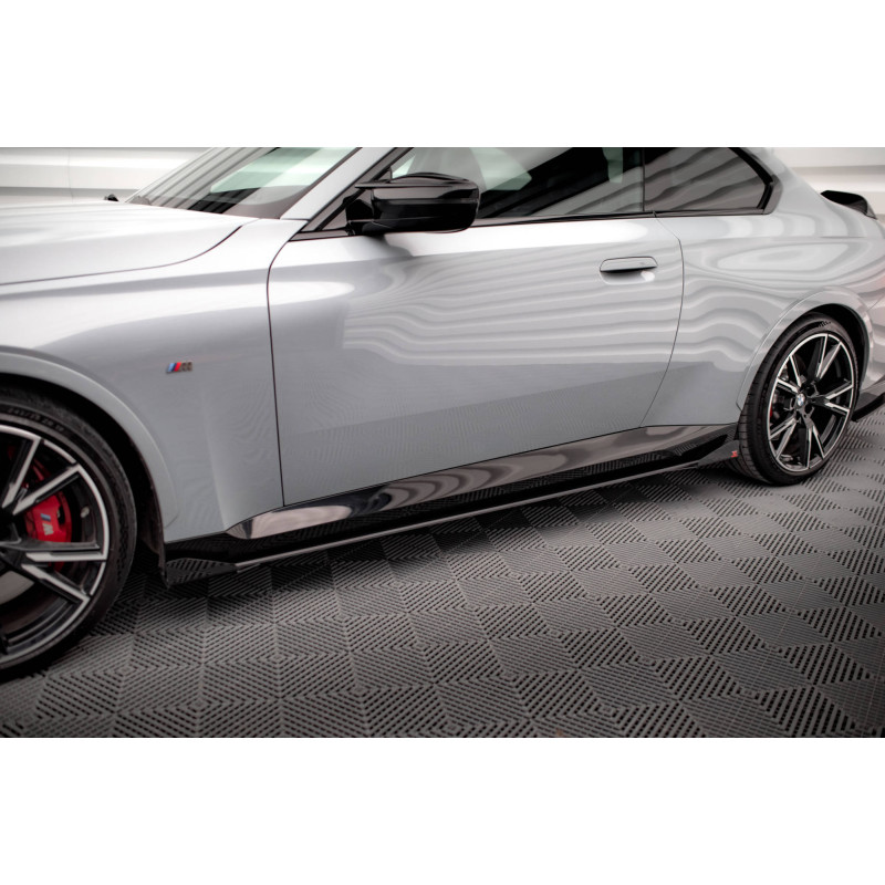 Diffusori minigonne street pro + Flaps BMW 2 Coupe M-Pack / M240i G42 (Cod. M-BM242MPACKCNC-SD1B+SF1