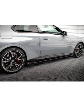 Diffusori minigonne street pro + Flaps BMW 2 Coupe M-Pack / M240i G42 (Cod. M-BM242MPACKCNC-SD1B+SF1