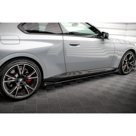 Diffusori minigonne street pro + Flaps BMW 2 Coupe M-Pack / M240i G42 (Cod. M-BM242MPACKCNC-SD1B+SF1
