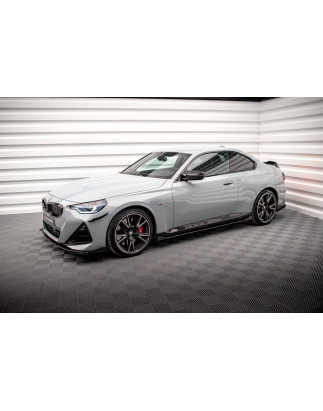 Diffusori minigonne street pro + Flaps BMW 2 Coupe M-Pack / M240i G42 (Cod. M-BM242MPACKCNC-SD1B+SF1