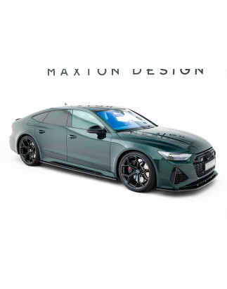 Minigonne in carbonio  Audi RS6 C8 / C8 Facelift (Cod. M-CF-AU-RS6-C8-SD1-245-P)