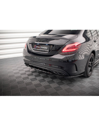 Splitter posteriore (con barre verticali) Mercedes-Benz C AMG-Line W205 Facelift (Cod. M-ME-C-205F-A