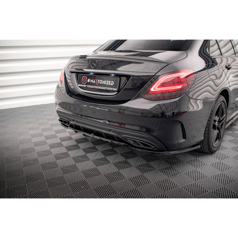 Splitter posteriore (con barre verticali) Mercedes-Benz C AMG-Line W205 Facelift (Cod. M-ME-C-205F-A
