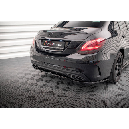 Splitter posteriore (con barre verticali) Mercedes-Benz C AMG-Line W205 Facelift (Cod. M-ME-C-205F-A