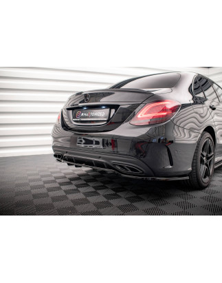 Splitter posteriore (con barre verticali) Mercedes-Benz C AMG-Line W205 Facelift (Cod. M-ME-C-205F-A