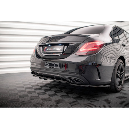 Splitter posteriore (con barre verticali) Mercedes-Benz C AMG-Line W205 Facelift (Cod. M-ME-C-205F-A