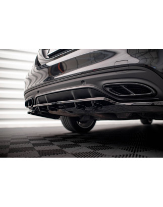 Splitter posteriore (con barre verticali) Mercedes-Benz C AMG-Line W205 Facelift (Cod. M-ME-C-205F-A