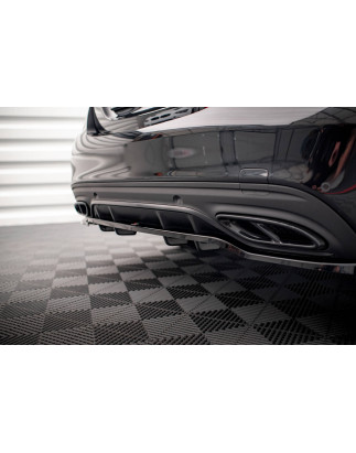 Splitter posteriore (con barre verticali) Mercedes-Benz C AMG-Line W205 Facelift (Cod. M-ME-C-205F-A